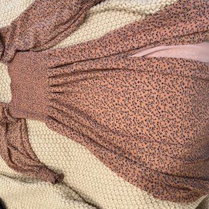 O.P.T. Floral Smocked Maxi Dress